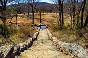 Tranquil Descent - Late Fall's Embrace at Abilene State Park's Limestone Staircase Photograph by Brigitte Blanchette Thompson Tranquil Descent - Late Fall's Embrace at Abilene State Park's Limestone Staircase Photograph by Brigitte Blanchette Thompson