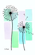 Line Drawing Botanical 4 Painting by Donna Mibus