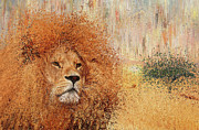 Lion Painting by Alex Mir