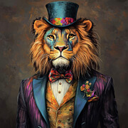 Lion in a Top Hat Ai Art by Lori Lea Studios Lion in a Top Hat Ai Art by Lori Lea Studios