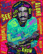 Lionel Richie text art typography portrait Digital Art by Christina Fairhead Art and Merch