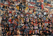 Little Boxes On The Hillside Painting by Solomon Sekhaelelo Little Boxes On The Hillside Painting by Solomon Sekhaelelo