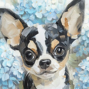 Little Chihuahua Painting by Tina LeCour Little Chihuahua Painting by Tina LeCour