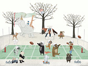 Little Football Time Painting by Bri Buckley
