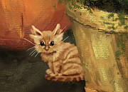 Little Lost Kitten Digital Art by Lois Bryan