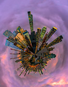 Little Planet - New York Skyline Blue Hour Photograph by Lindsay Thomson