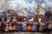 Lively Folk Dancing Festival Scene Digital Art by Amelia Baker