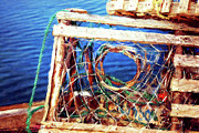 Lobster traps in Newfoundland Mixed Media by Tatiana Travelways