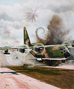 Lockheed C-130A Hercules Painting by Steve Ferguson