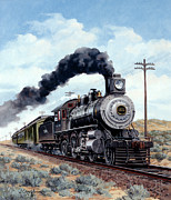 Locomotives - Santa Fe Railway 2-6-2 Prairie Type Engine Number 1000 Painting by J Craig Thorpe Locomotives - Santa Fe Railway 2-6-2 Prairie Type Engine Number 1000 Painting by J Craig Thorpe