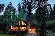 Log Cabin Ablaze Photograph by Steve Templeton