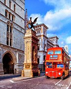 London Vintage Bus The Strand Digital Art by Mark Tisdale