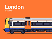 London Class 378 England World Train Side Orange Digital Art by Organic Synthesis