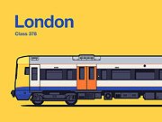 London Class 378 England World Train Side Yellow Digital Art by Organic Synthesis