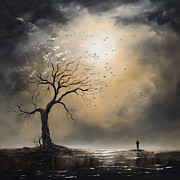 Lone - Winston Churchill Quotes Painting by Lourry Legarde Lone - Winston Churchill Quotes Painting by Lourry Legarde