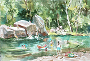 Long Pool #2 Painting by Sheila Parsons