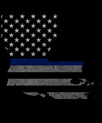 Louisiana Police Thin Blue Line Digital Art by Flippin Sweet Gear