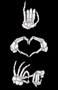 Love To Bone Drawing by Ludwig Van Bacon