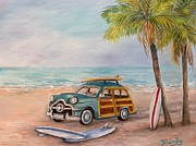 Low Tides Good Vibes 1 Painting by Barbara Landry