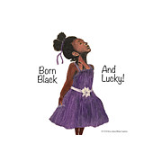 Lucky Born Black and Lucky African American Girls Painting by Shirley Whitaker