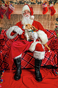 Lucy with Santa 1 Photograph by Christopher Holmes