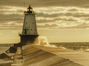 Luddington North Breakwater Lighthouse  Photograph by Greg Croasdill