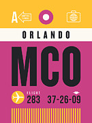 Luggage Tag A - MCO Orlando USA Digital Art by Organic Synthesis