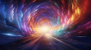 Luminous Realms Painting by Lourry Legarde