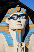 Luxor Casino Las Vegas Raiders Eye Patch on Sphinx Macro Portrait Photograph by Aloha Art