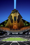 Luxor Casino Las Vegas Raiders Stadium Eye Patch on Sphinx at Dusk Photograph by Aloha Art