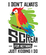 Macaw Parrot Bird Macaw Lover Tropical Zoo Animal Digital Art by Toms Tee Store