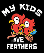 Macaw Pet Parrot Owner Zoo Animal Kids Birdwatching Digital Art by Toms Tee Store