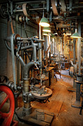 Machinist - Down a narrow workshop Photograph by Mike Savad Machinist - Down a narrow workshop Photograph by Mike Savad