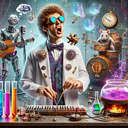 Mad Scientist #3 Digital Art by Steve Mitchell Mad Scientist #3 Digital Art by Steve Mitchell