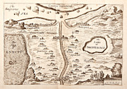 Madeleine de Scudery - Carte du Tendre - English Edition - 1678 Digital Art by Vintage Map