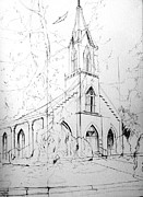 Madison Church Pen Painting by John Gholson Madison Church Pen Painting by John Gholson