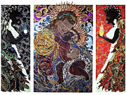Madonna and The Guardians Tapestry - Textile by Apanaki Temitayo M
