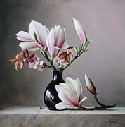 Magnolia Painting by Pieter Wagemans