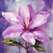 Magnolia's Embrace - Magnolia Impressionist Art Painting by Lourry Legarde
