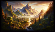Majestic Mountains Digital Art by Shawn Dall