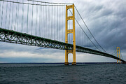 Majestic Suspension Bridge Over Lake Michigan and Lake Huron Photograph by Brigitte Blanchette Thompson