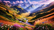 Majestic Valley Vista Digital Art by Allen Nice-Webb Majestic Valley Vista Digital Art by Allen Nice-Webb