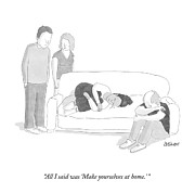 Make Yourselves At Home Drawing by Asher Perlman
