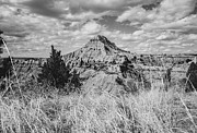 Makoshika Black And White Landscape Photograph by Dan Sproul