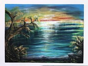 Malesso Sunset Painting by Michelle Pier