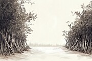 Mangrove Path Painting by Lourry Legarde Mangrove Path Painting by Lourry Legarde