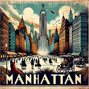 ''Manhattan'' Digital Art by Retro Movie Posters