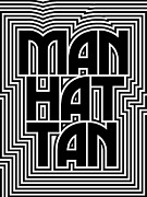Manhattan New York Borough Text Pattern USA Digital Art by Organic Synthesis