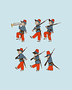Marching Little Boys  Digital Art by Madame Memento