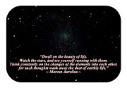 Marcus Aurelius Quote v3 Dwell on the beauty Photograph by Robert Banach